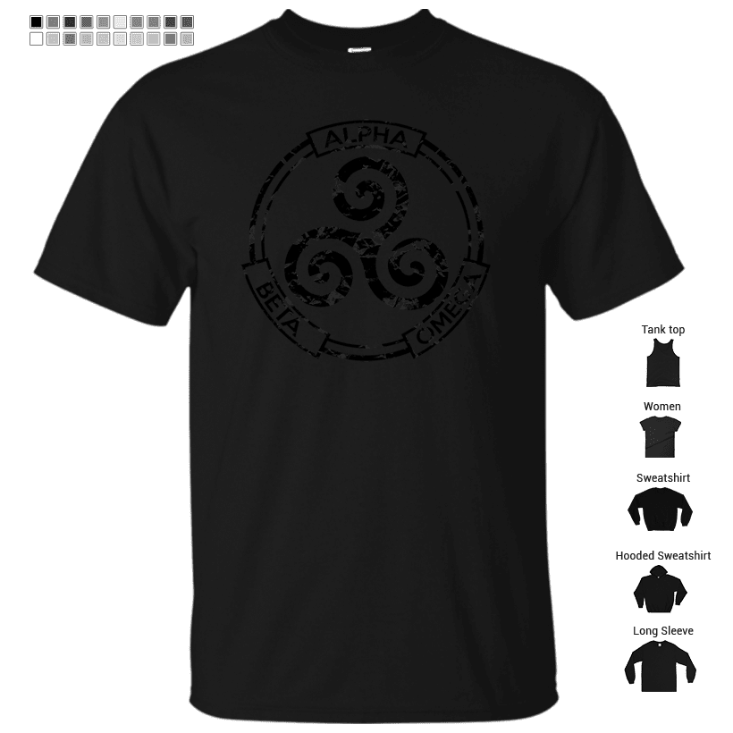 Alpha Beta Omega (Black) - Teen Wolf Premium Scoop T-Shirt